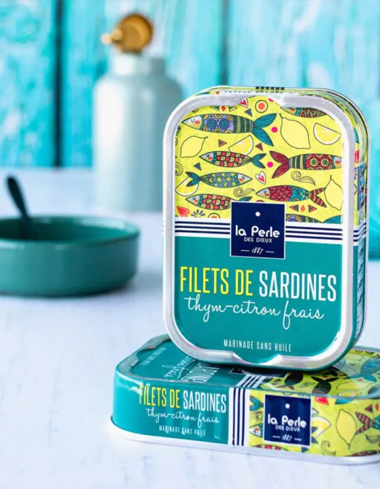 Filets de sardines sans huile au thym et au citron frais